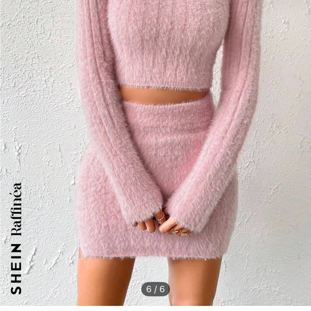 SHEIN Pink Mini Pencil Skirt Set for Casual Night Out